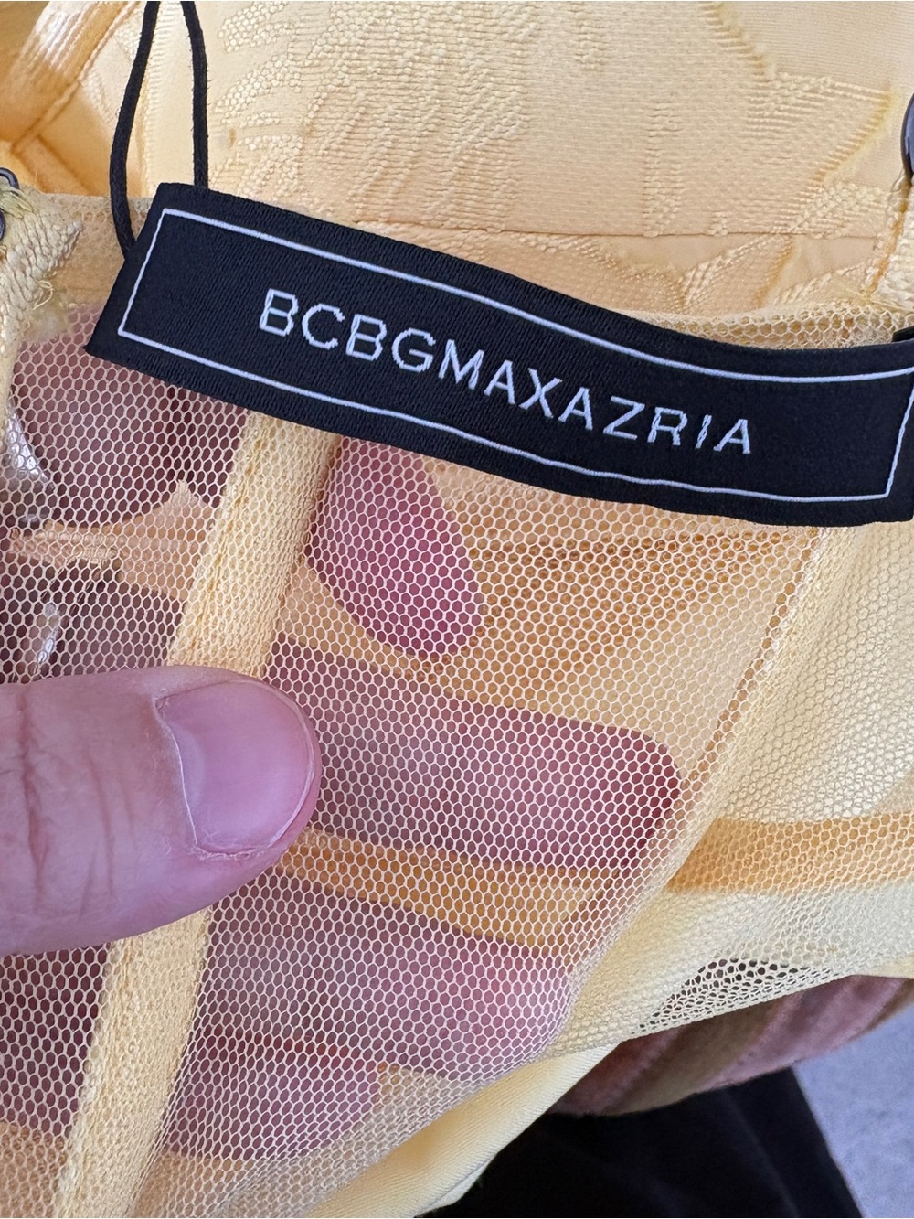 $448 NWT BCBGMaxAzria High Low Organza Tulle Gown in Camomile Sz 4 - Picture 3 of 14